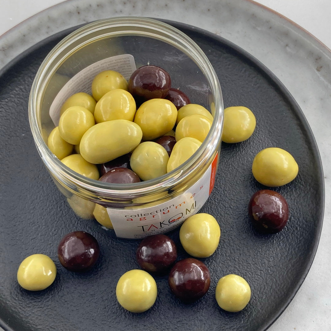 dés de citron confit au chocolat noir