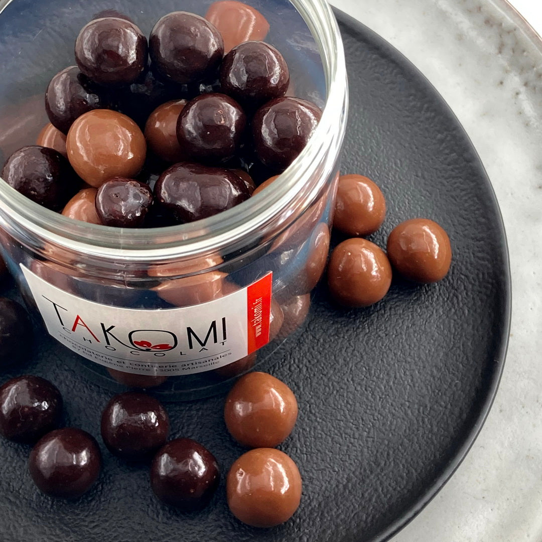 billes céréales au chocolat noir et lait