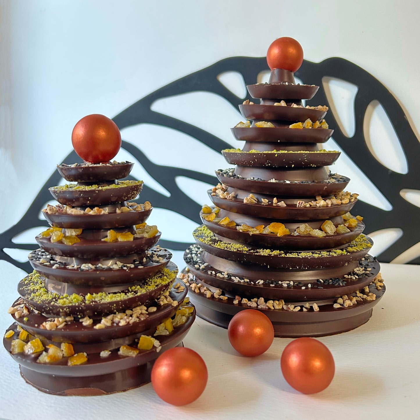Sapin mendiants chocolat noir petit format