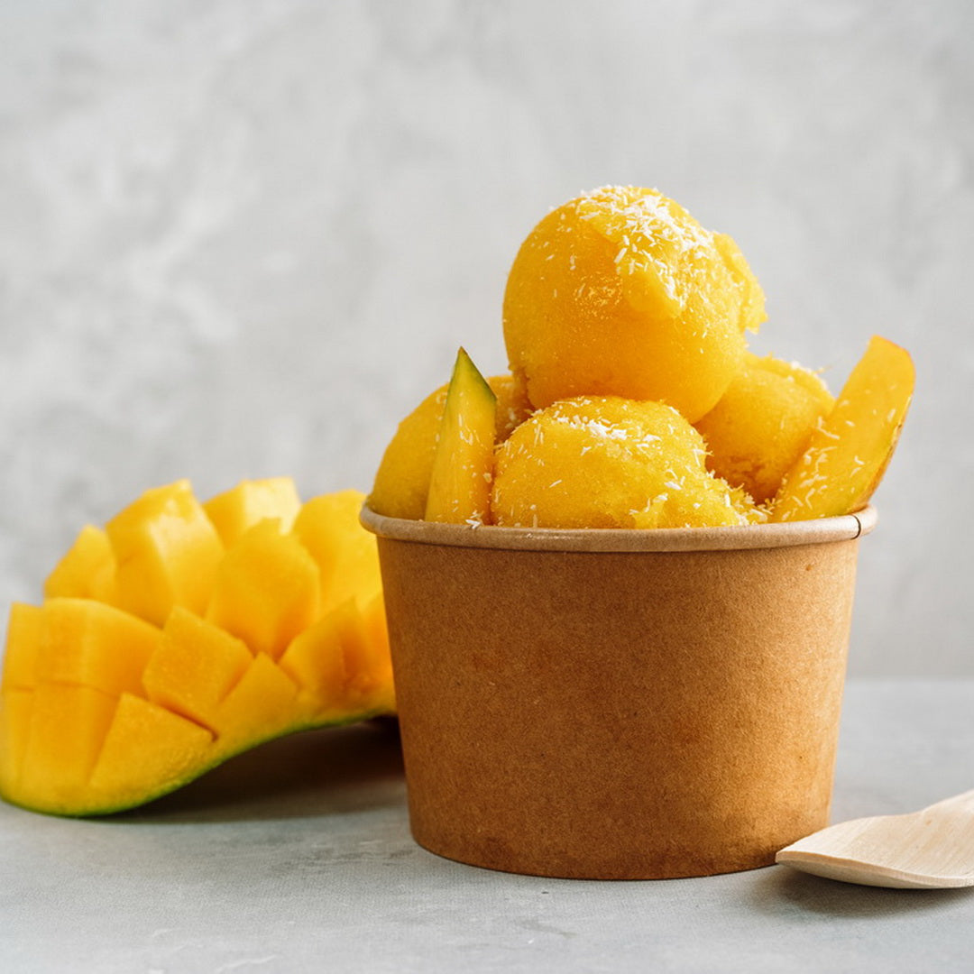 Sorbet à la mangue et au fruit de la passion