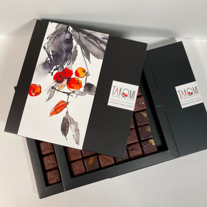 Coffret assortiment de 72 ganaches et pralinés