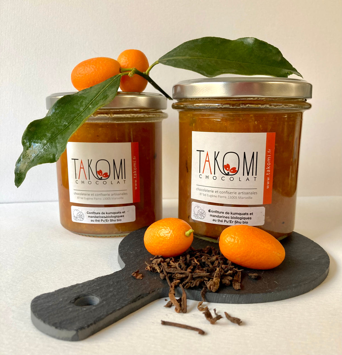 Confiture aux kumquats, mandarines et thé Pu'Er