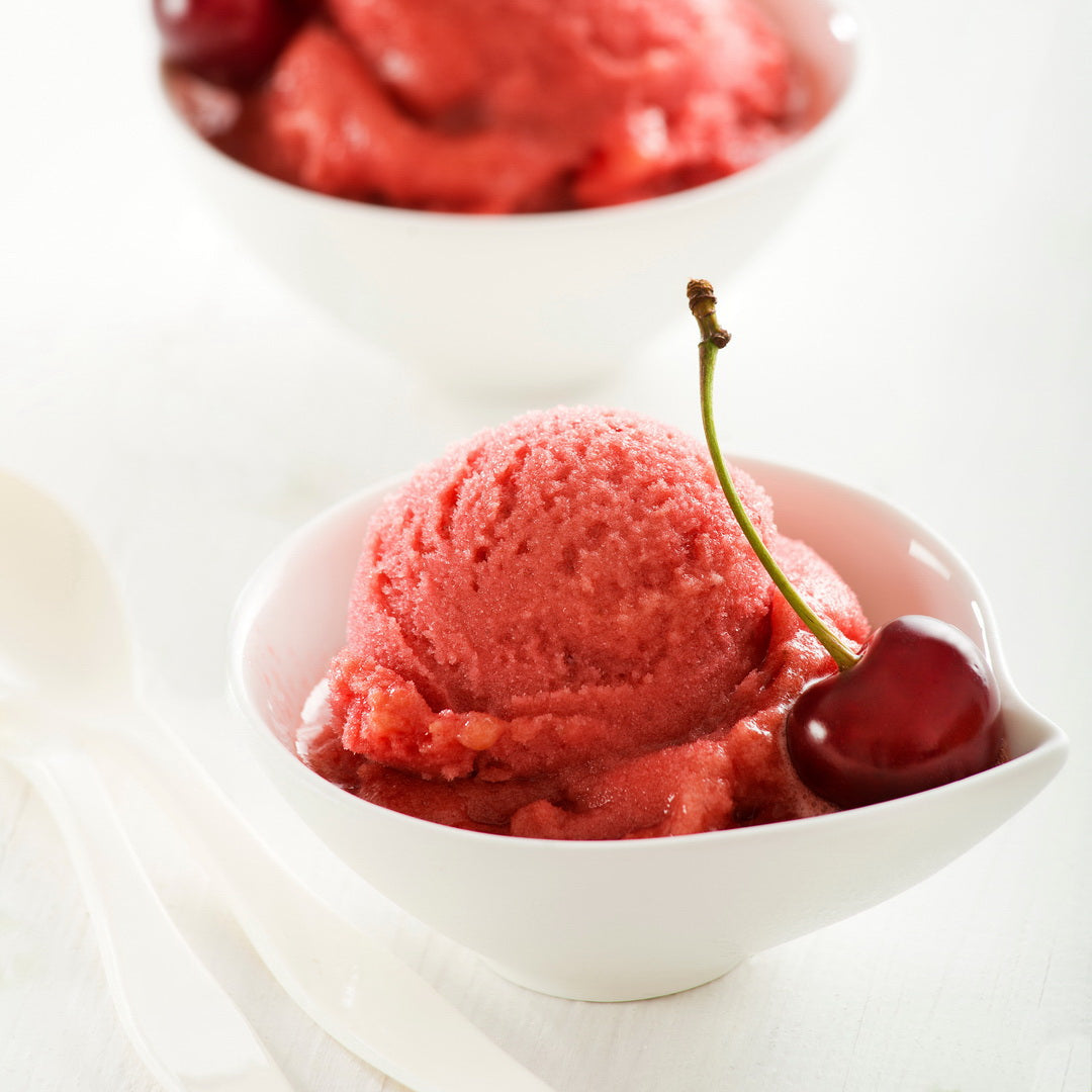 Sorbet plein fruit à la griotte