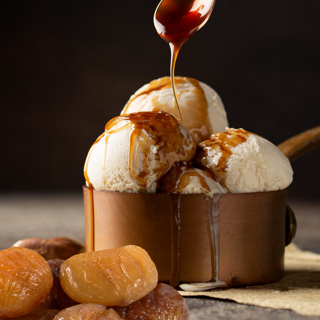 Crème glacée aux marrons glacés