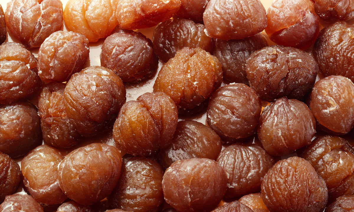 Marrons glacés après la phase de confisage