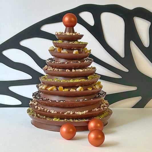 Sapin mendiants chocolat au lait grand format