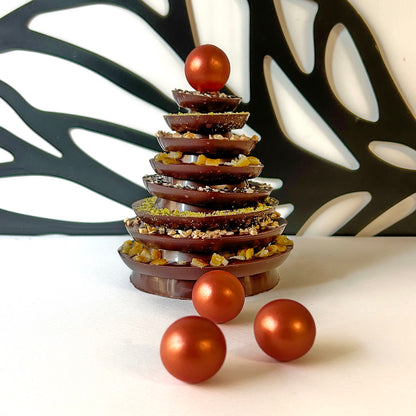 Sapin mendiants chocolat noir petit format