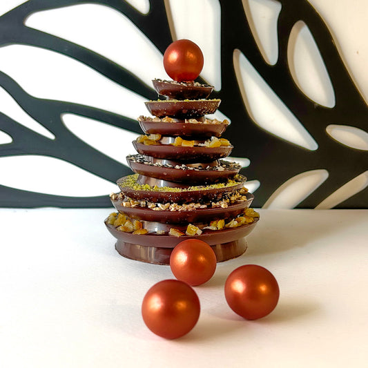 Sapin mendiants chocolat noir petit format